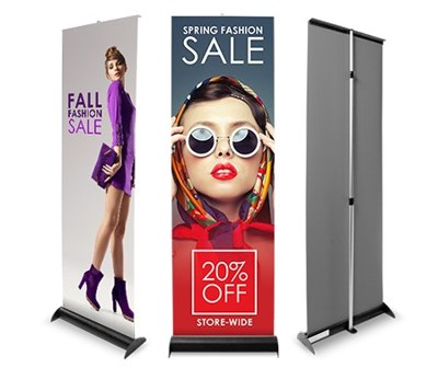 Silver Aluminium Table Roll Up Stand, Roll UP Banner Stand